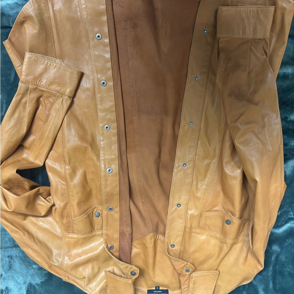 Robert Comstock Tan Leather Jacket - image 1